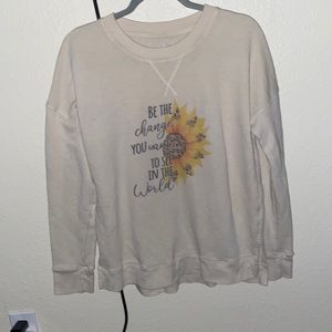Time & Tru Sunflower Women’s Crewneck